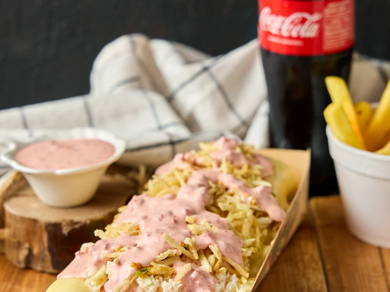 Combo Perro Bandido con papas y bebida